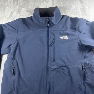 The North Face Mens Apex Bionic Softshell Jacket Navy Blue Large Windproof Coat